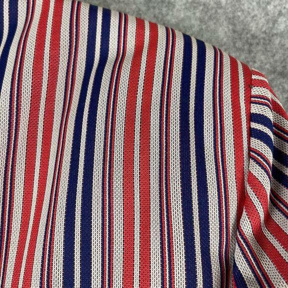 VTG Towncraft JC Penney Blazer Sport Coat Mens 42L Red Striped Gold Button 70s - Picture 15 of 15